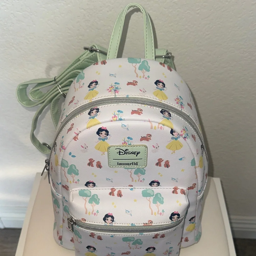 Loungefly Disney Princess Snow White Mini Backpack - White and Mint